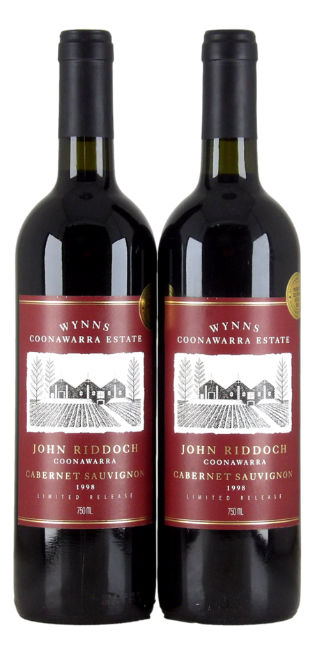 Wynns John Riddoch Cabernet Sauvignon 1998 (2x 750mL) Coonawarra.SA