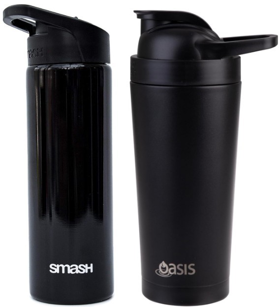 BUNDLE of Oasis Stainless Steel Double Wall Insulated Protein Shaker 700 ml