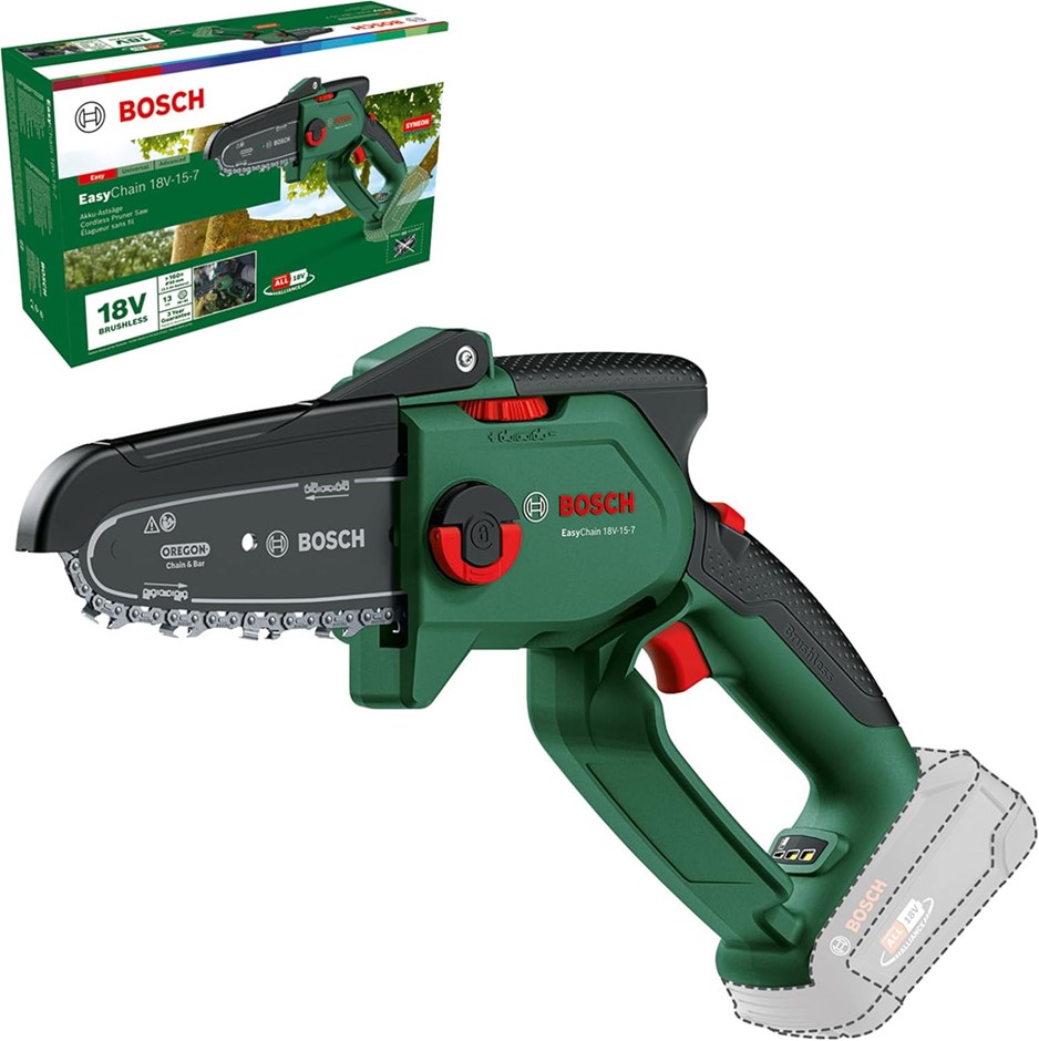 BOSCH 18V Cordless Brushless Compact Chainsaw Pruning Saw For Cutting Wood,