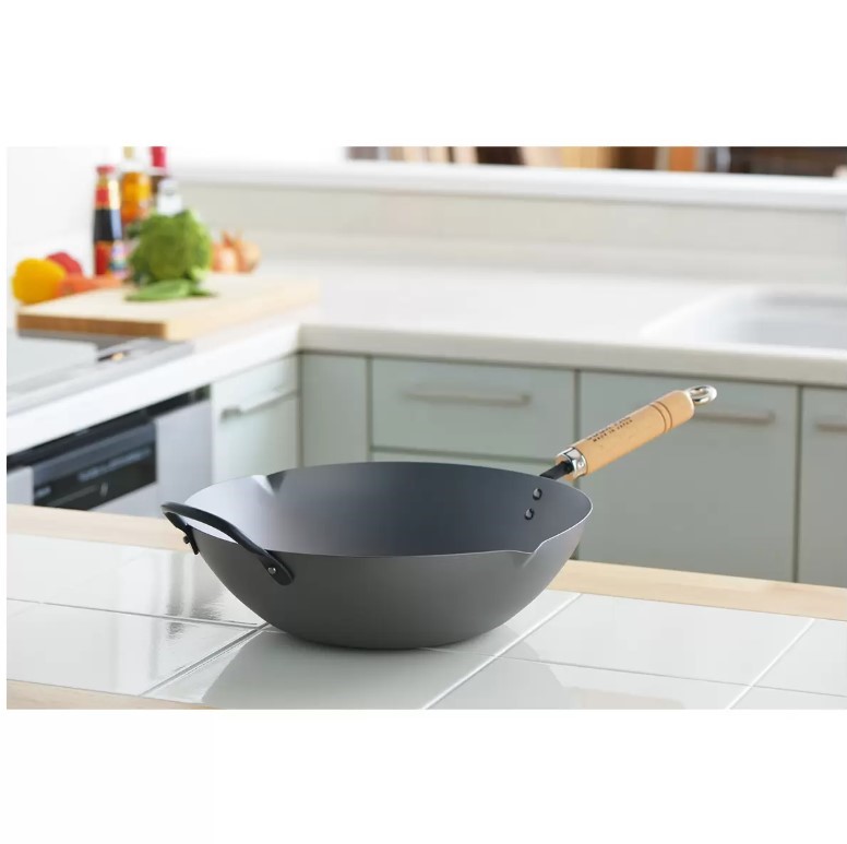 YOSHIKAWA Carbon Steel Cook-Pal Wok 36cm NB: No box