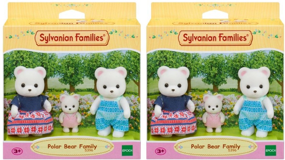 2x SYLVANIAN FAMILIES 5396 POLAR BEAR FAMILY