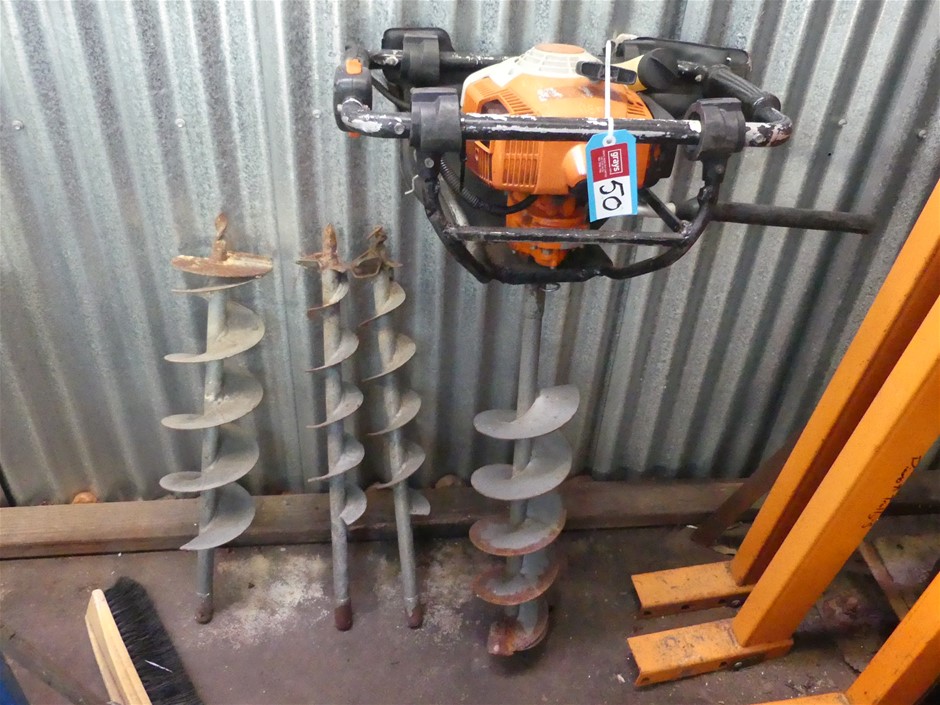 Stihl Petrol Auger with Drill Bits