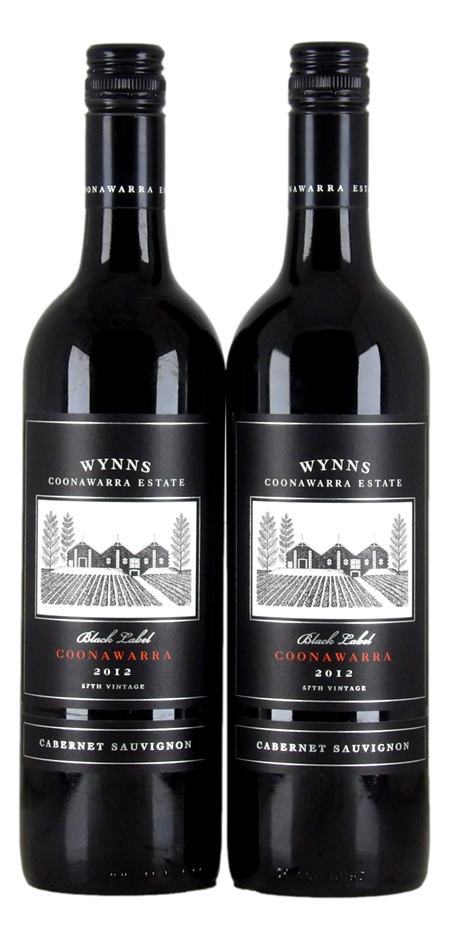 Wynns Black Label Cabernet Sauvignon 2012 (2x 750mL), Coonawarra, SA.