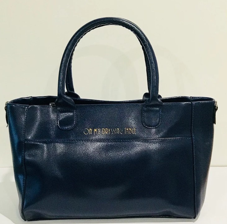 On my Dressing Table, Audrey Hepburn Handbag, Navy Blue.