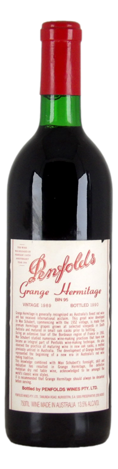 Penfolds Bin 95 Grange Hermitage 1989 (1x 750mL), SA.
