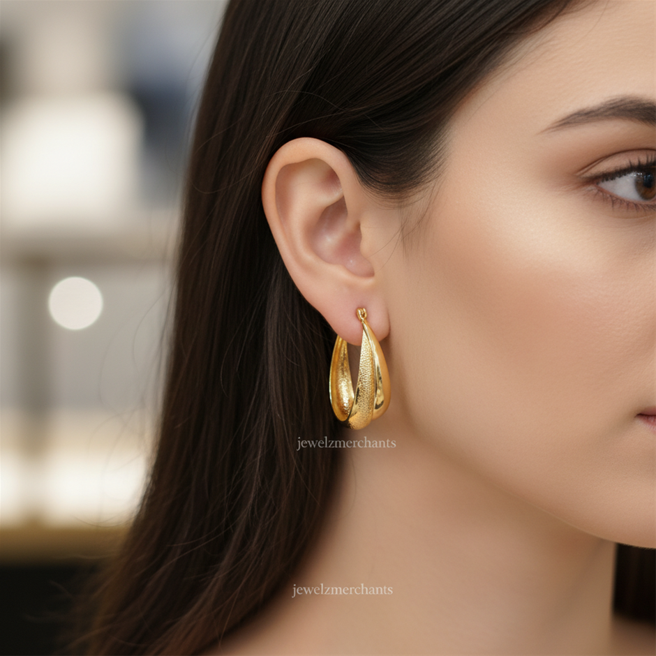 22K/Italy  Gold Filled Earring -(stamped 22K/Italy)-Warranty Quality-Bonus