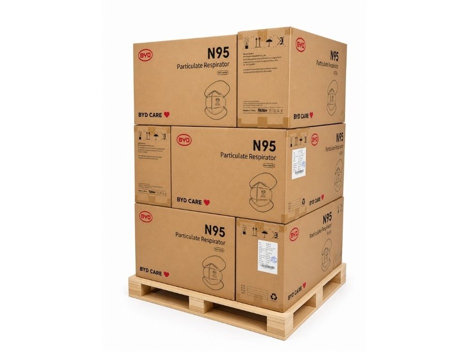 BYD N95 4-ply Particulate Respirators - Pallet of 5,000
