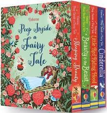 2 x USBORNE 4pc Peep Inside A Fairy Tale Book Box Set.