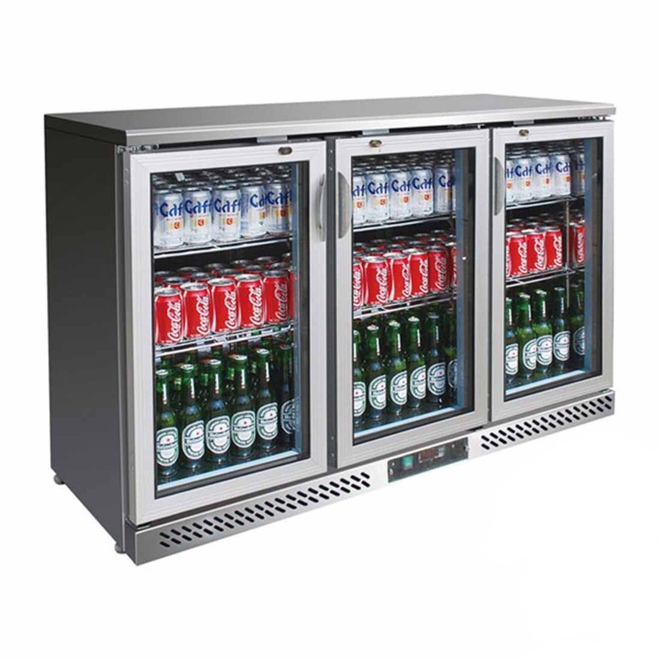 <p>320L Three Door Stainless Steel Bar Cooler</p>