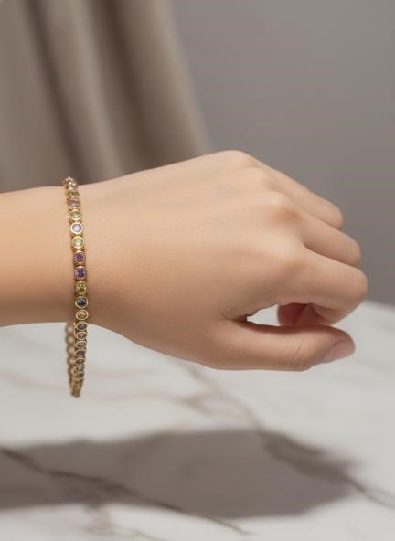 22K/Italy Gold Filled Bracelet -(stamped 22K/Italy)-Bonus Gift