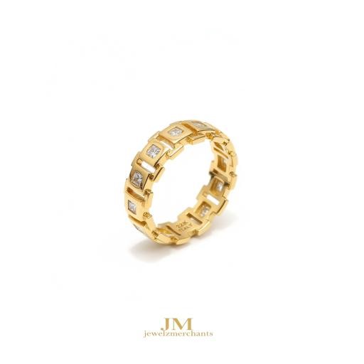 22K/Italy Gold Filled Ring -(stamped 22K/Italy)-7 US-Bonus Gift