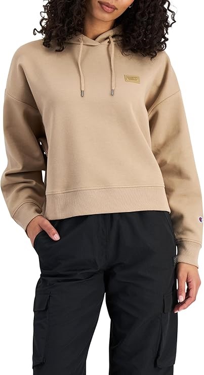 CHAMPION Women's Rochester Base Hoodie, Size M, Tan Dunes (UTZ), CQQ7N. RRP