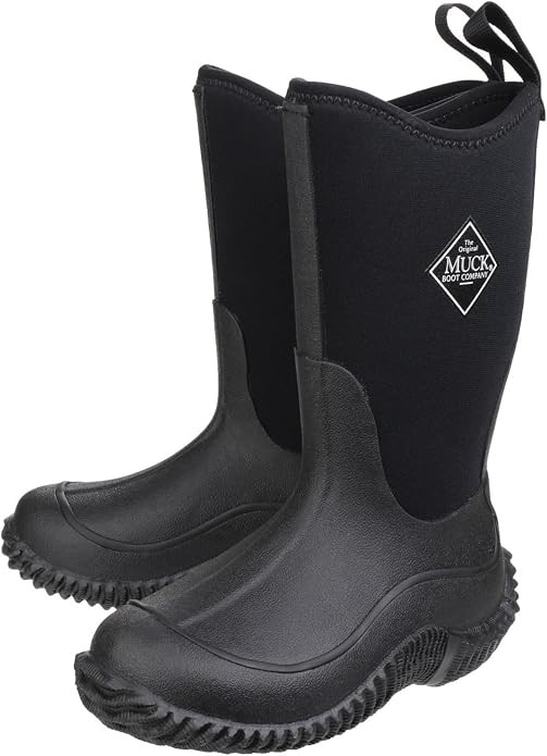MUCK BOOTS Kid's Hale Boot, US4/EU34, Black/Black, KBH-000. Buyers Note -