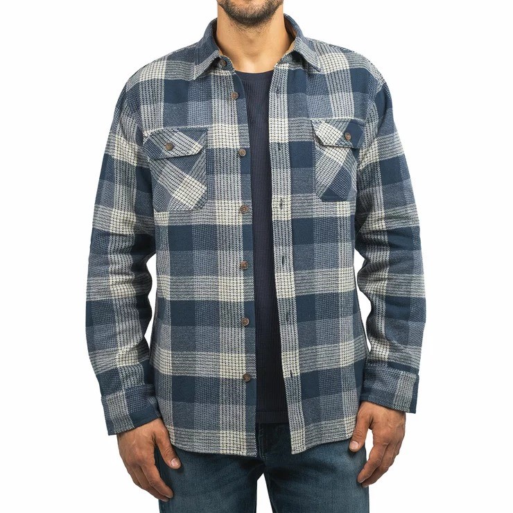 JACHS Men's Shirt & Crew Pack, Size 2XL, Incl: Flannel & Long Sleeve Therma