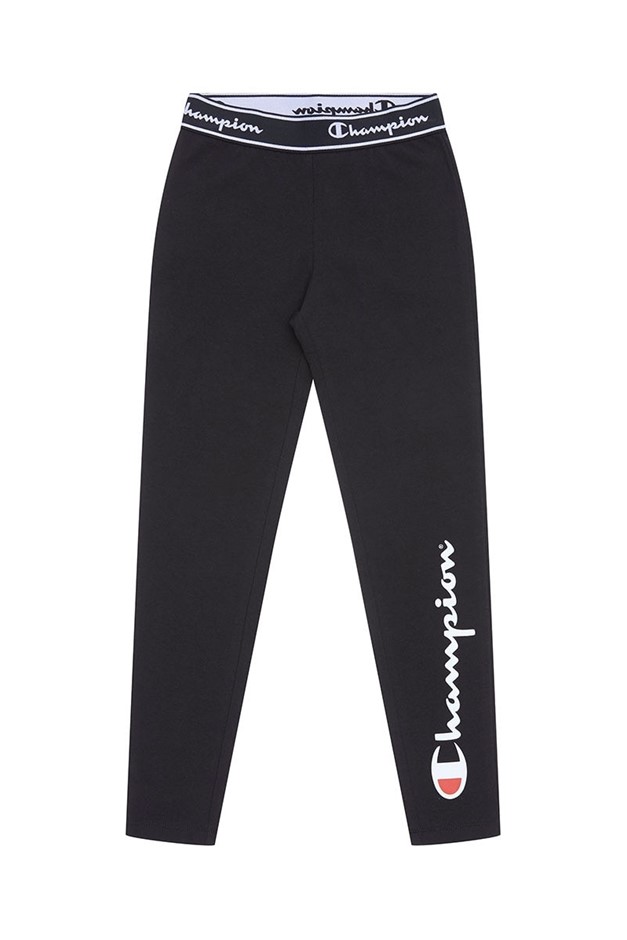 4 x CHAMPION Girl's Script Tights, Size 14, Cotton/Elastane, Black (BLK), K