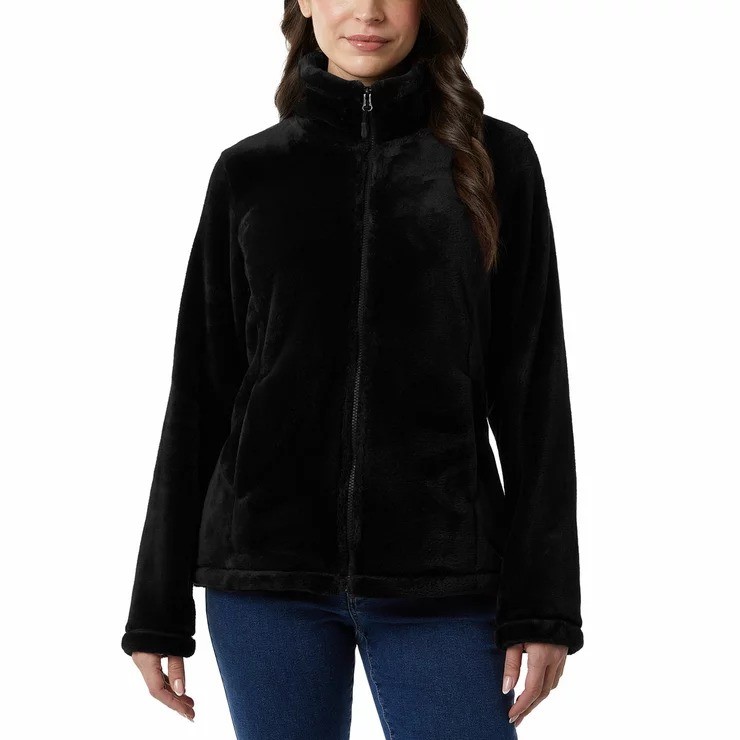 32DEGREES Women's Plush Fleece Faux Fur Jacket, Size S, Black. Buyers Note