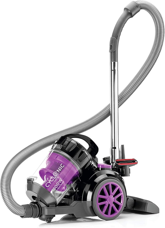 BLACK & DECKER Bagless Vacuum Cleaner, Purple. NB: has been used.