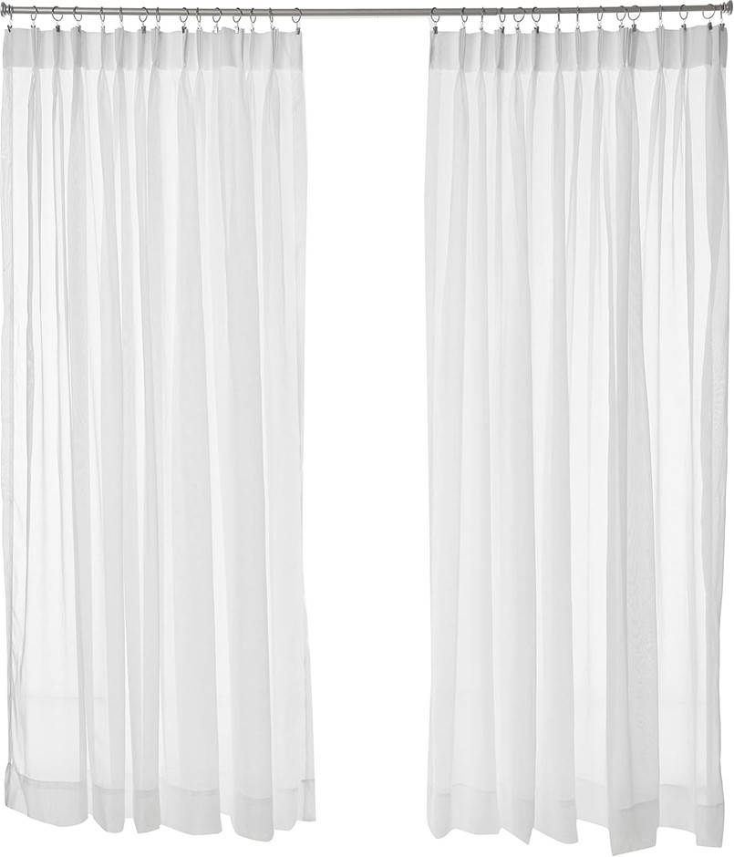 STYLEMASTER Splendor Pinch Pleated Drapes Pair, 2 of 72" by 84", White.