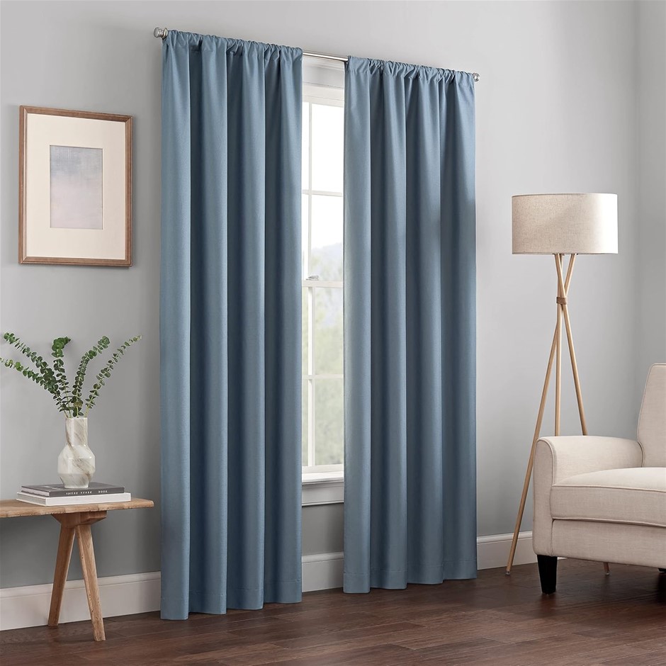 ECLIPSE Kendall Modern Blackout Thermal Rod Pocket Window Curtain for Bedro