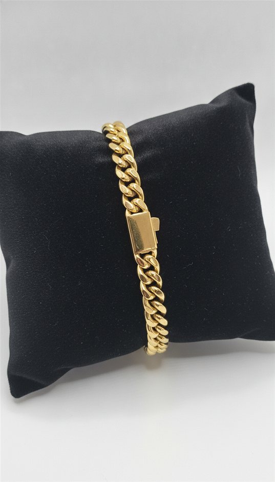 18k Italy Stamped  Yellow Gold Filled Bracelet-Quality Guarantee-20cm