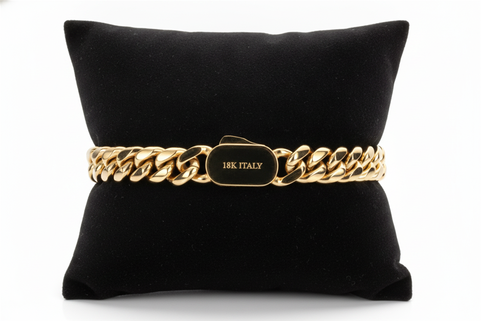 18k Italy Stamped Yellow Gold Filled Bracelet-Quality Guarantee-20cm