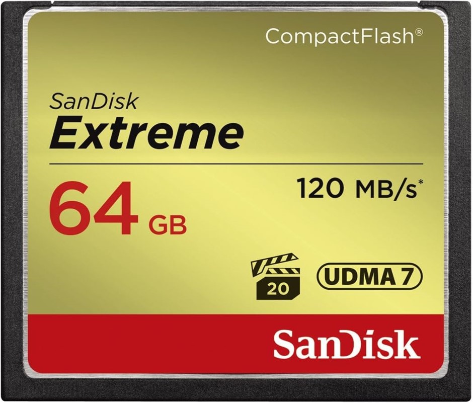 SanDisk Extreme 64GB CompactFlash Memory Card (SDCFXSB-064G-G46),Black
