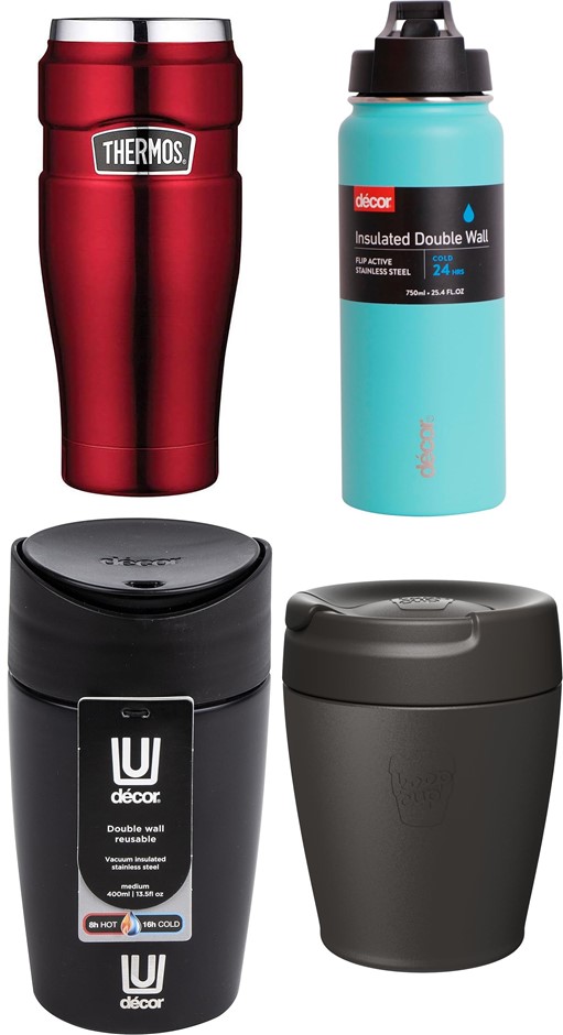 BUNDLE: THERMOS Stainless King Tumbler 470ml, DECOR Travel Cup 400ml, DECOR