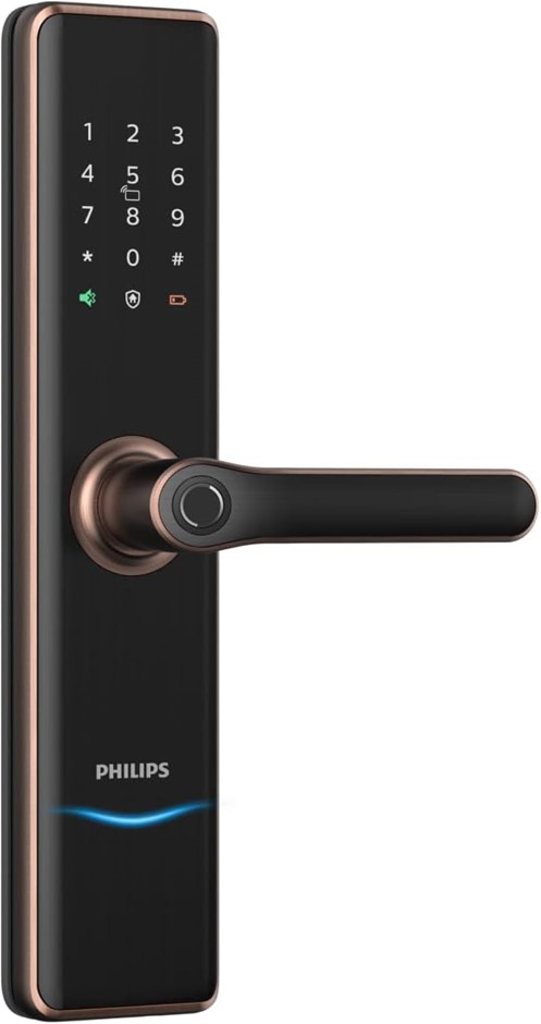 PHILIPS EasyKey 7300-5HB Smart Door Lock - Fingerprint and Keyless Entry, H