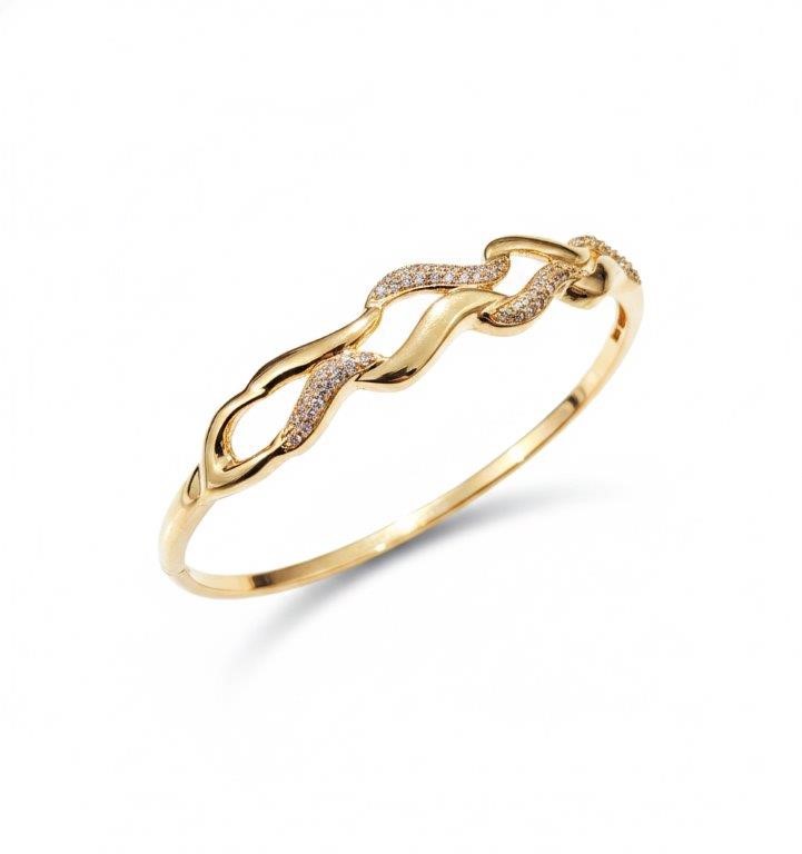18K/ITALY Yellow Gold Filled bangle -(stamped 18K/Italy)