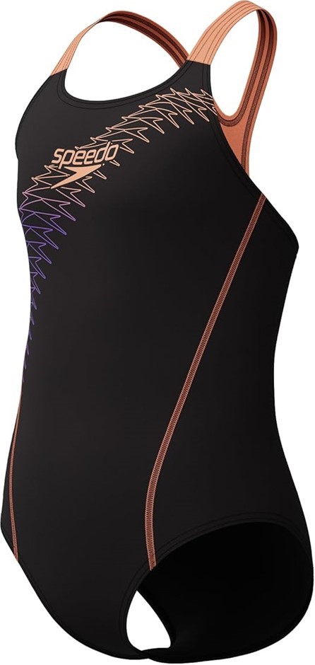 SPEEDO Girl's Medley Logo Medalist One-Piece Swimsuit, Size AU14 (GB 15-16y