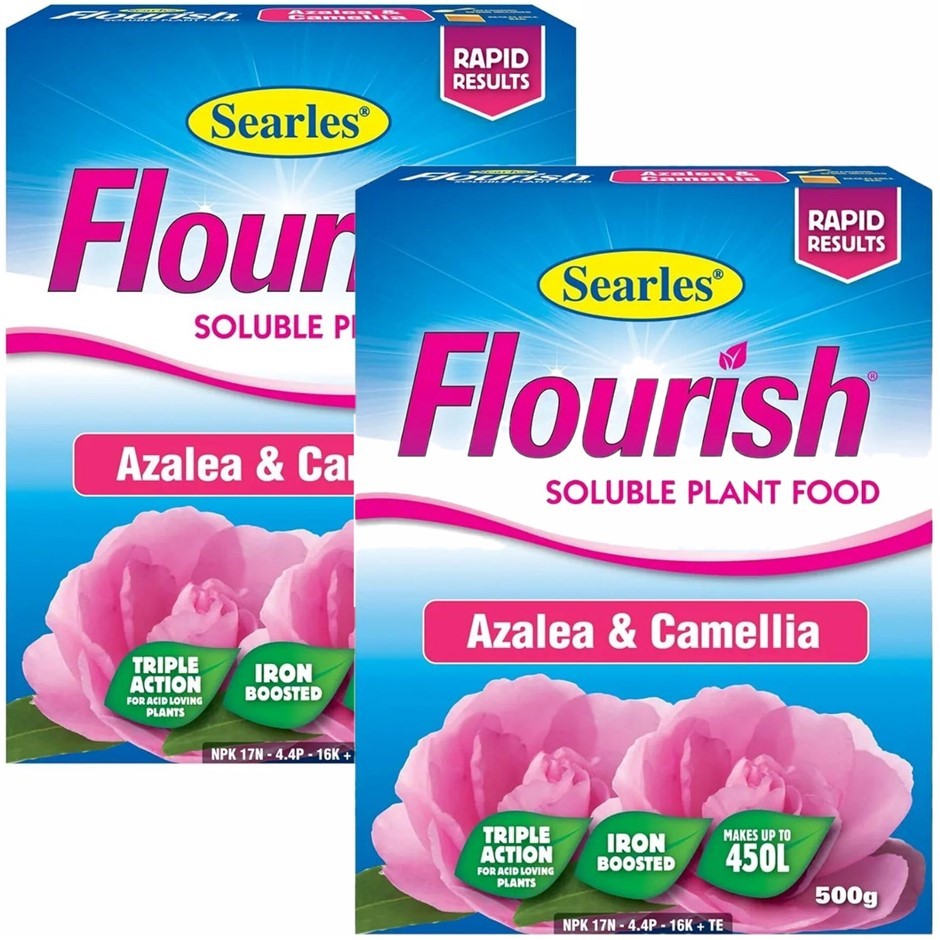 2 x SEARLES Azalea and Camellia Soluble Flourish Fertiliser, 500g Buyers N