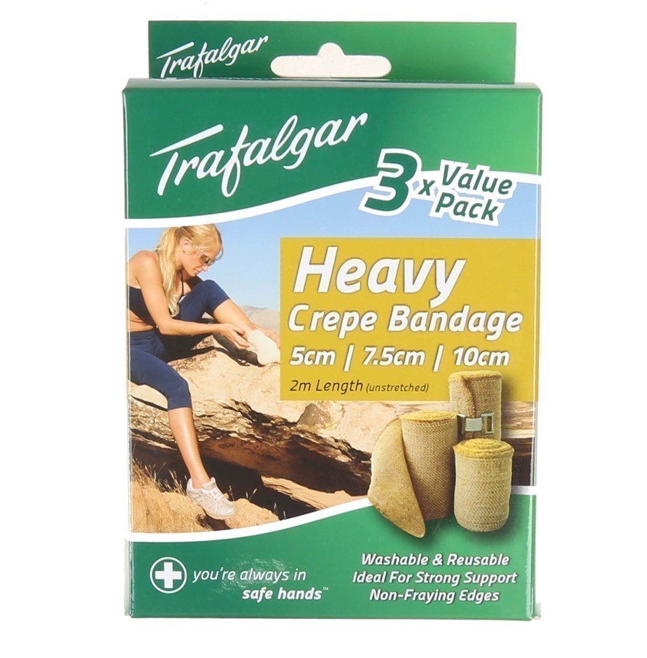 0463-5062744 · 6 x Packs of 3 TRAFALGAR Crepe Bandages