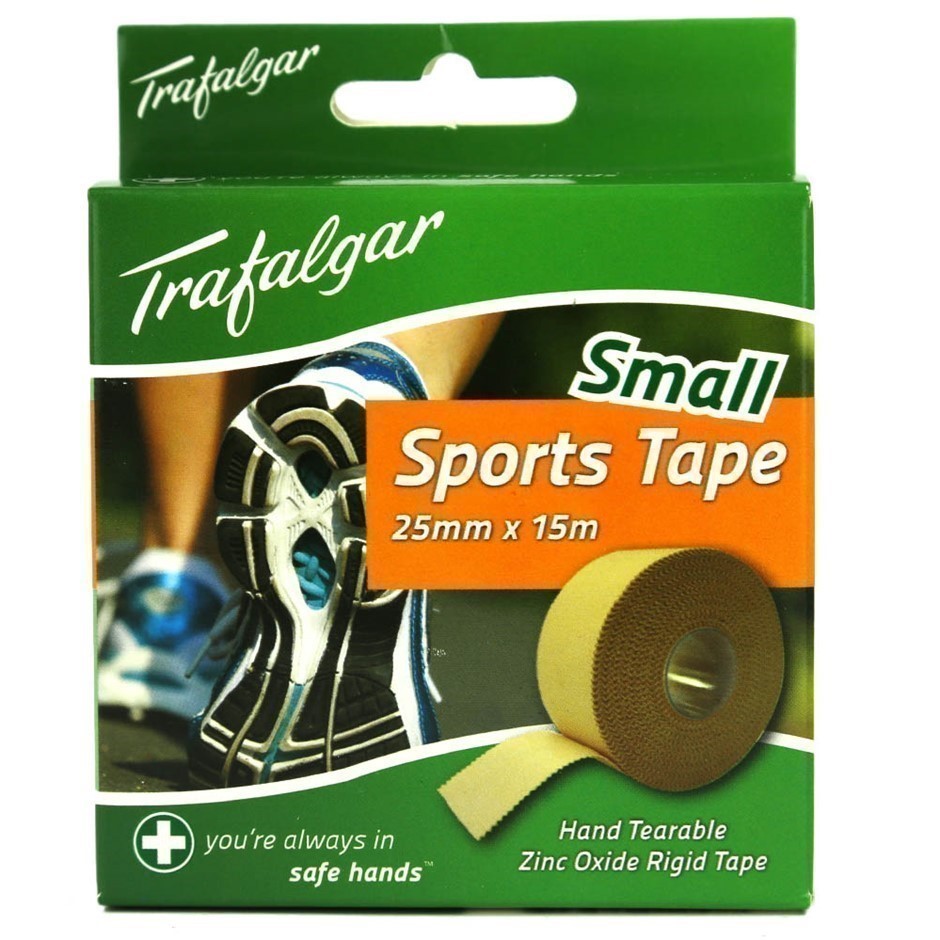 0467-5062744 · 5 x TRAFALGAR Pack of 4 Rolls Sports Tape, 25mm x 15M.
