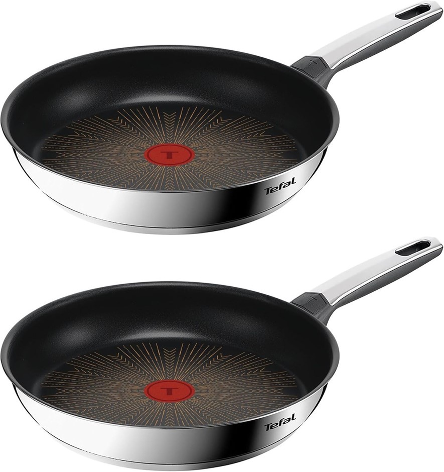 2X Tefal Emotion+ Flavors Frypan 24 cm, Premium Stainless Steel, Non-Stick