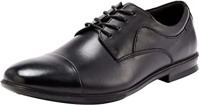 HUSH PUPPIES Cain Leather Dress Shoes, Colour: Black, Size: 9 AU.