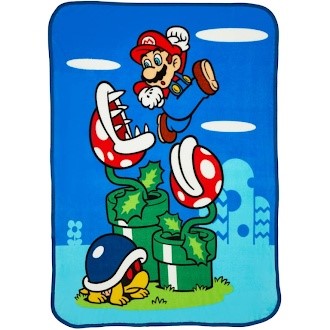 FRANCO Super Mario Bedding Super Soft Micro Raschel Throw, 46 x 60".