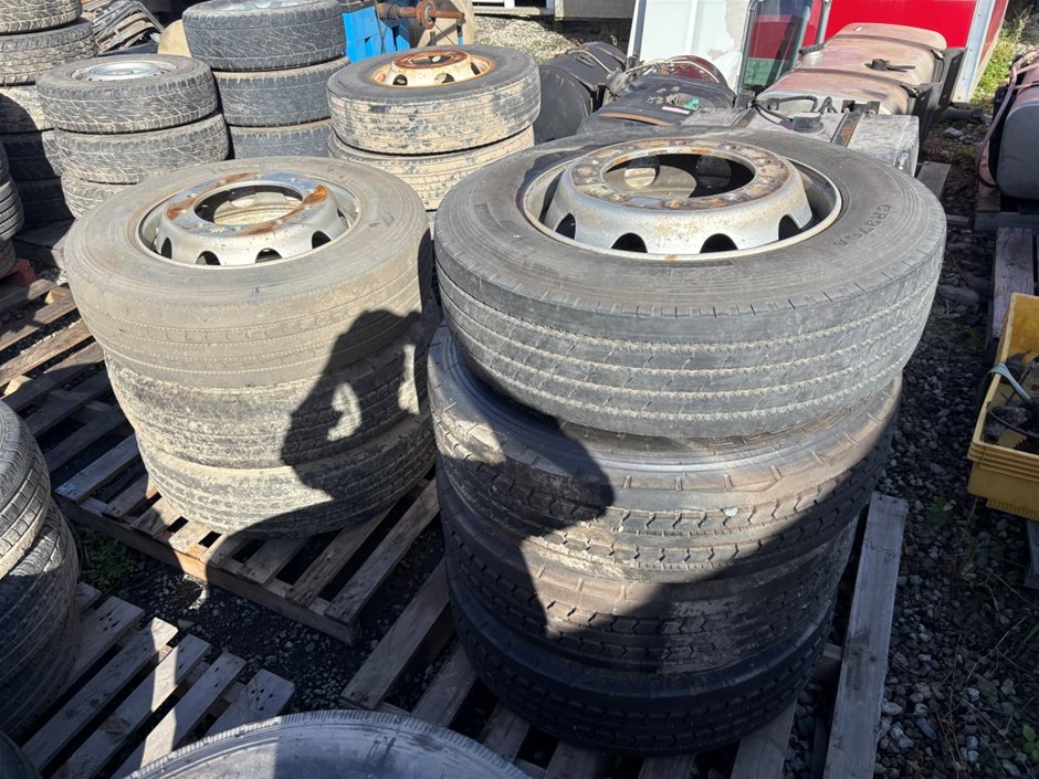 7 x Truck Tyres and Rims