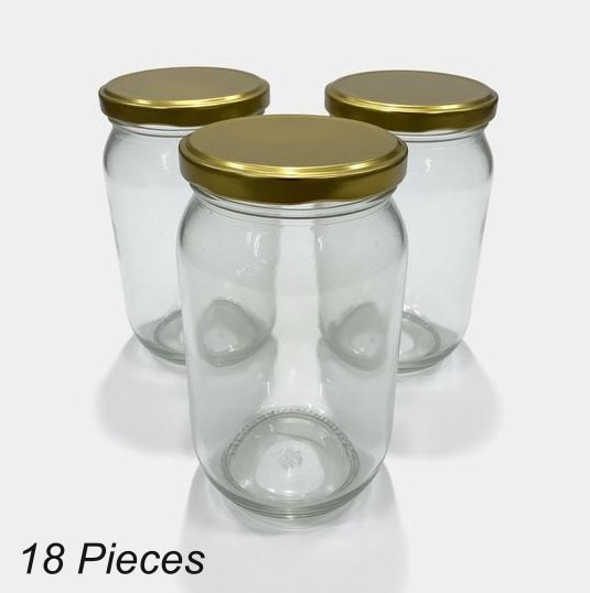 16 Pieces Clear 700ml Glass Jars, Food Storage Container