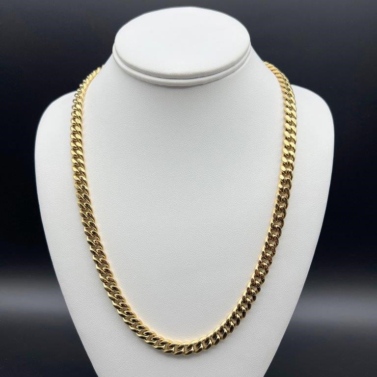 18K Gold-Filled Cuban Chain Necklace, 8MM Wide - 55.8cm