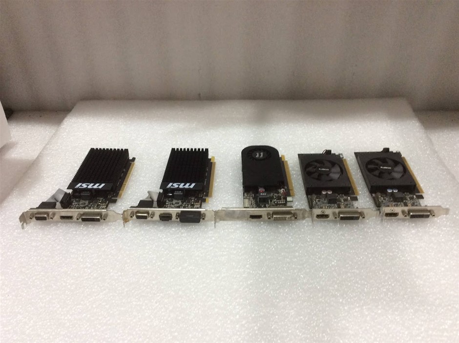 MSI Low Profile PCIe Graphics Card&Gigabyte Low Profile PCIe (Lot of 5)
