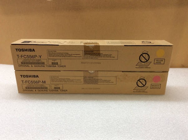 Toshiba T-FC556P-Y&T-FC556P-M Toner Cartridges - New (Lot of 2)