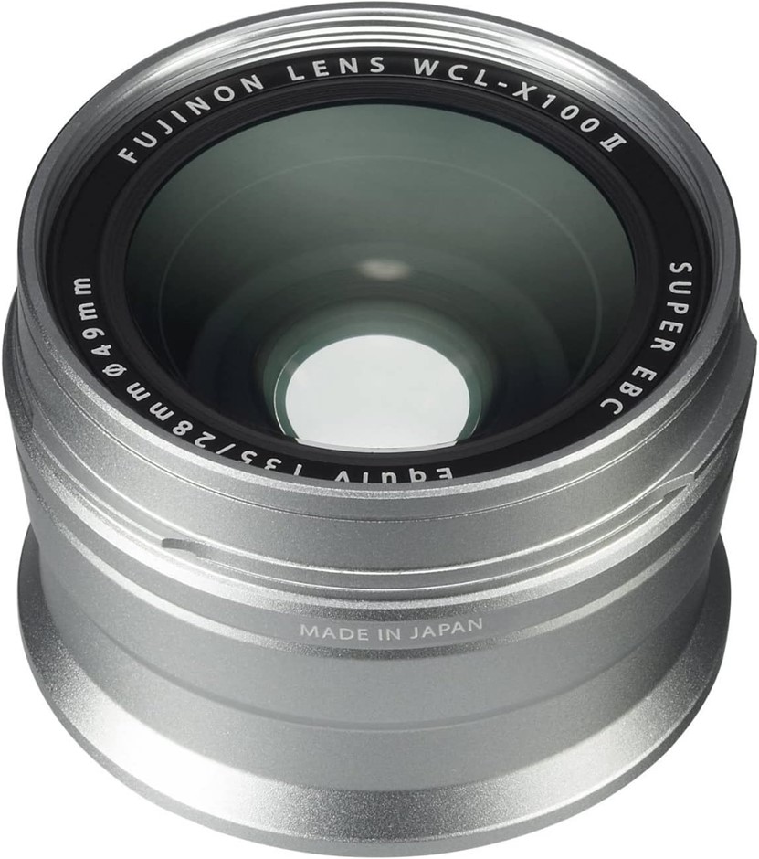 FULJIFILM Fujinon Wide Conversion Lens for X100 Series Camera, Silver (WCL-