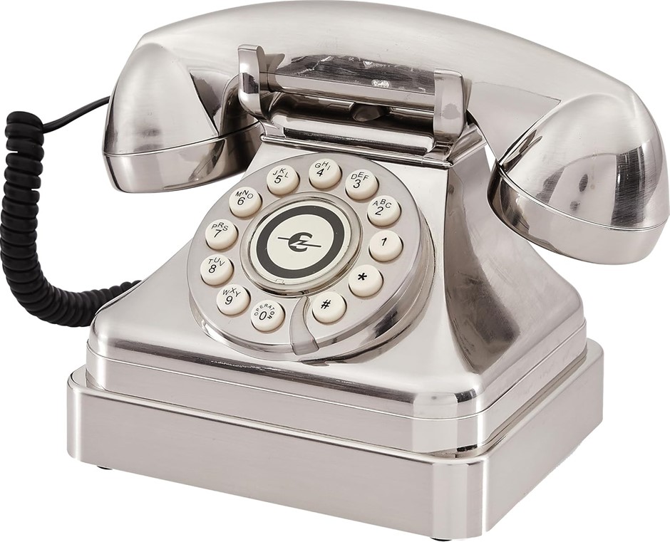 CROSLEY CR62-BK Kettle Classic Desk Phone with Push Button Technology, Blac