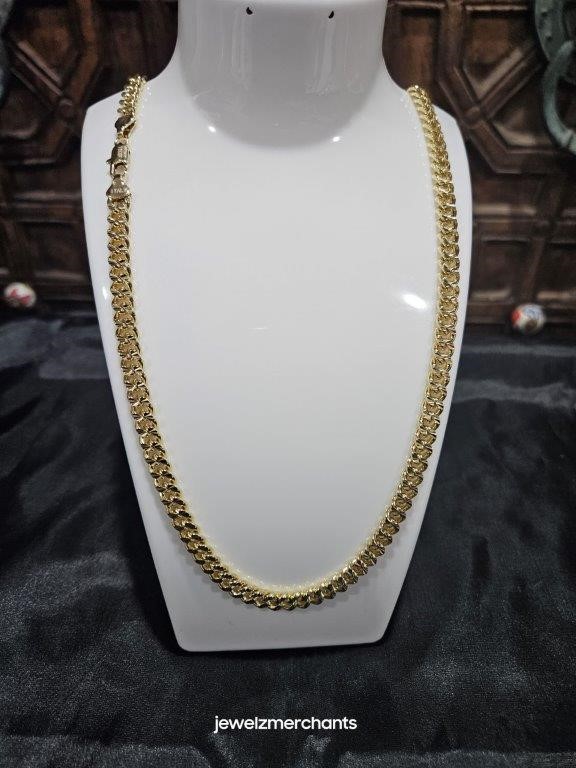 18KGold-filled/Italy Stamped Yellow Gold Filled Cuban Chain -55cm-Bonus