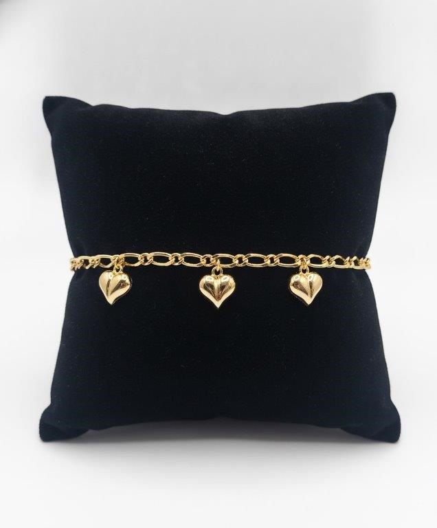 18K/Italy Yellow Gold Filled bracelet(stamped)Warranty Quality-Bonus Gift
