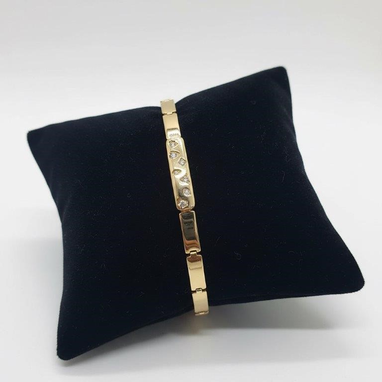 18K/Italy Yellow Gold Filled bracelet(stamped)Warranty Quality--Bonus Gift
