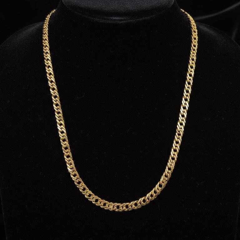 18KGold-filled/Italy Stamped  Yellow Gold Filled Chain -55cm-Bonus Gift