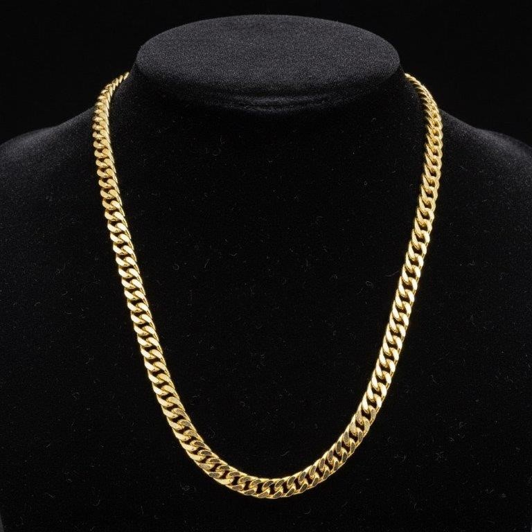 18KGold-filled/Italy Stamped Yellow Gold Filled Chain -55cm-Bonus Gift