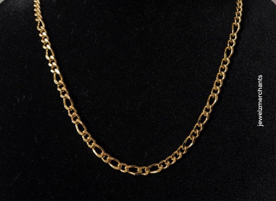 18K/Italy Stamped  Yellow Gold Filled Chain -50cm-Bonus Gift