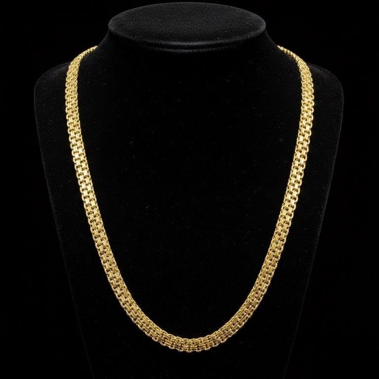 18K/Italy Stamped Yellow Gold Filled Chain -55cm-Bonus Gift